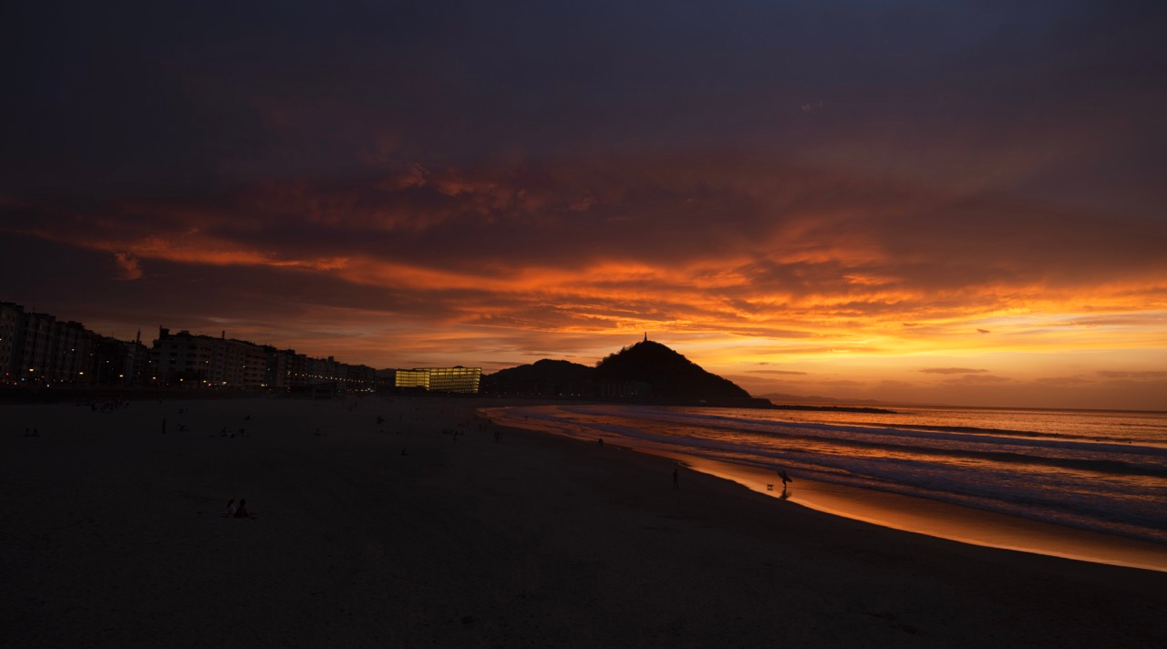 Gorgeous sunsets are par for the course in the Basque Country
