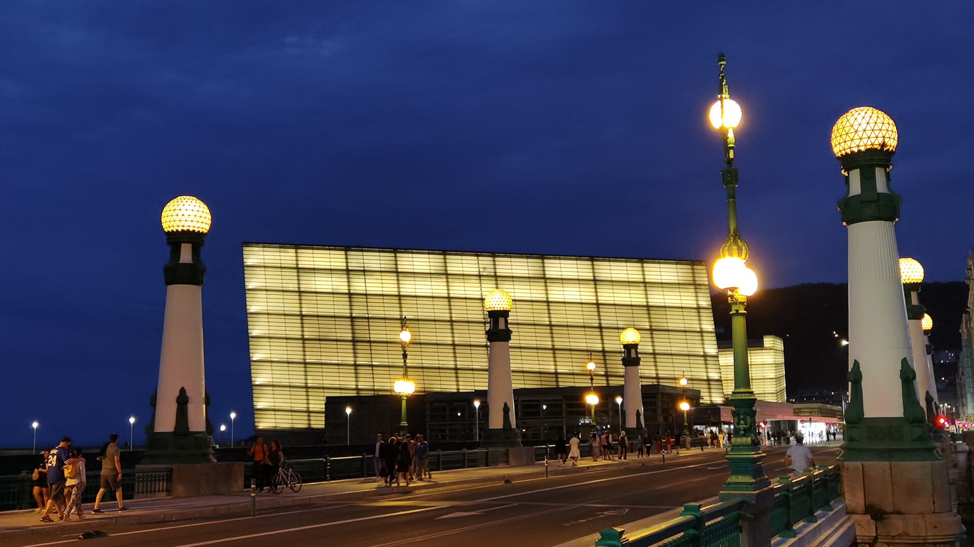 The Kursaal Convention Center at night